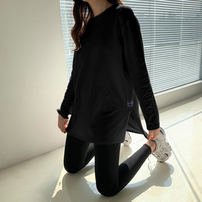 NRVP Áo Thun Nữ Tay Dài 100% Cotton Thời Trang Hàn Quốc