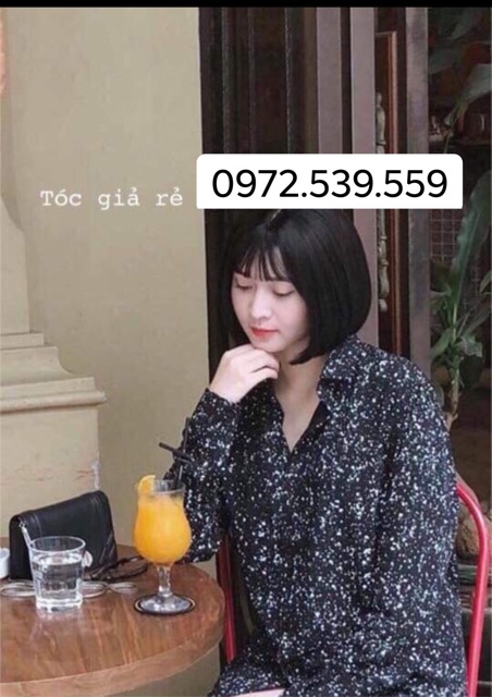 Tóc giả cao cấp ngắn vic tặng lưới