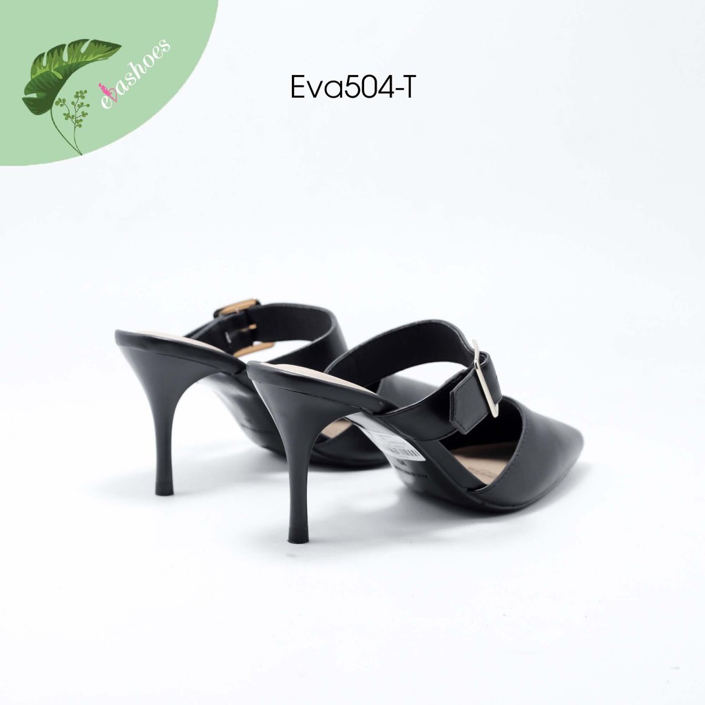 [Mã FAMALLT5 giảm 15% đơn 150k] Dép Bít Mũi Đế Nhọn Da PU 7cm Evashoes - Eva504-T