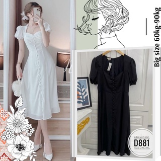 Đầm big size trắng nút bọc siêu đẹp từ 60kg-90kg