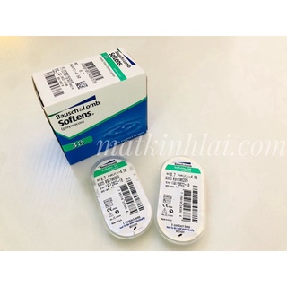 Kính áp tròng cận (1>9) Bausch & Lomb Soflens 38 dùng 3 tháng (Usa)