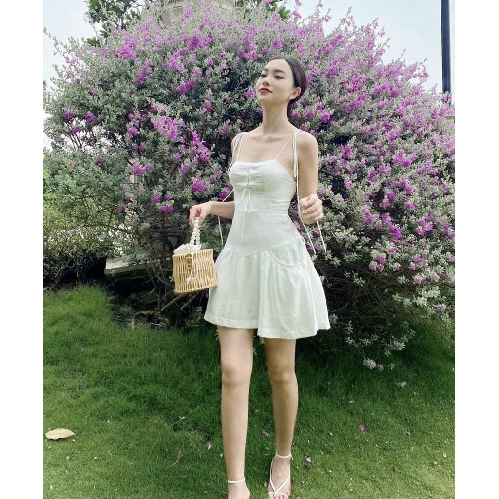 Đầm xòe nữ, đầm nữ đẹp, chất vải mịn mát, phong cách trẻ trung, hàng chuẩn bán shop, phom dưới 54kg | BigBuy360 - bigbuy360.vn