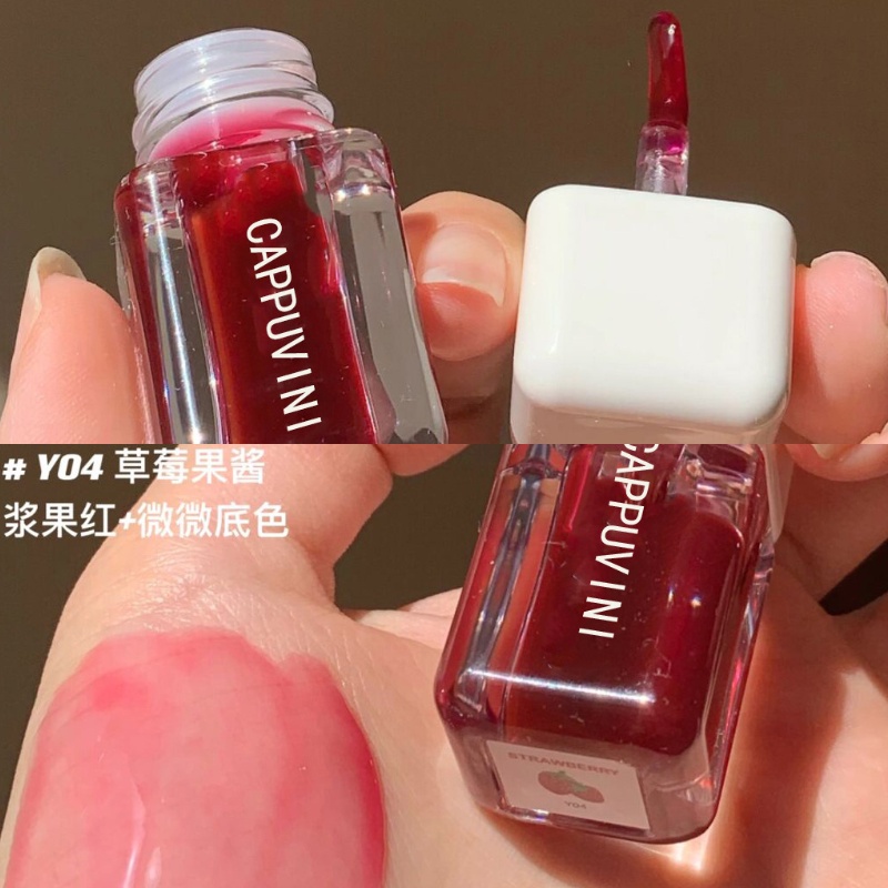 Son Dưỡng Môi Dạng Thạch Pha Lê Mềm Mại Sáng Bóng 5 Màu Tùy Chọn Nuôi Dưỡng Môi Lâu Trôi