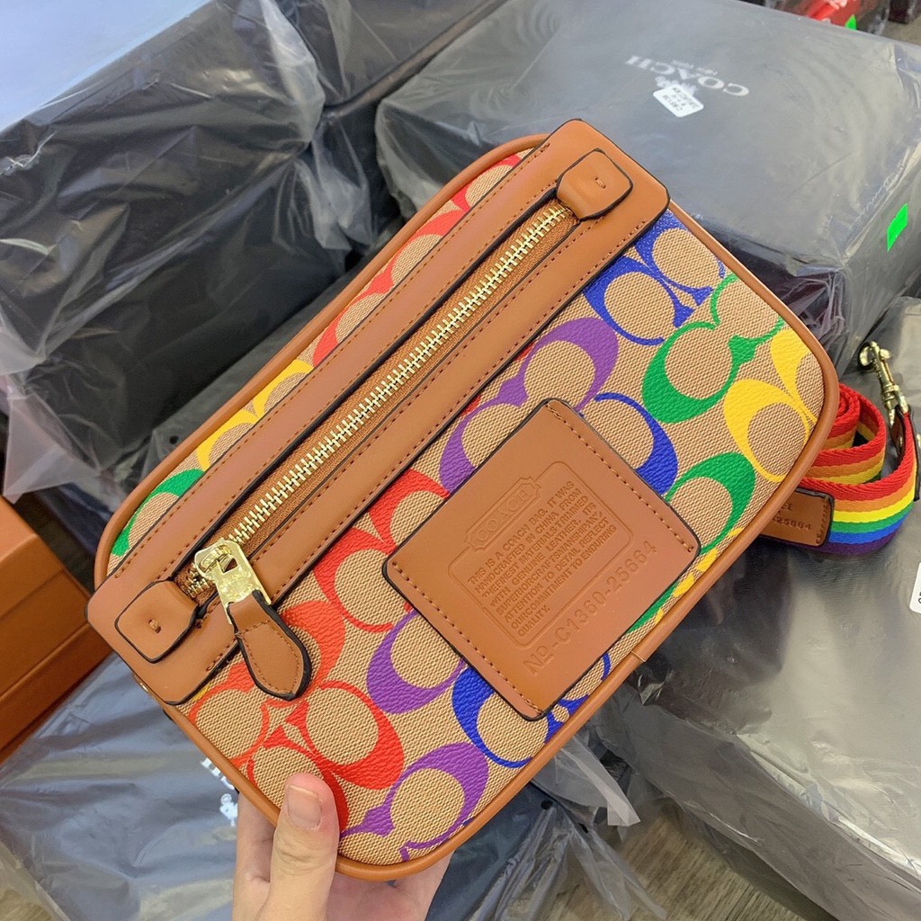 Túi Co ach cầu vồng siêu hot