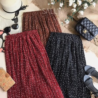 CHÂN VÁY DẬP LY CHẤM BI
