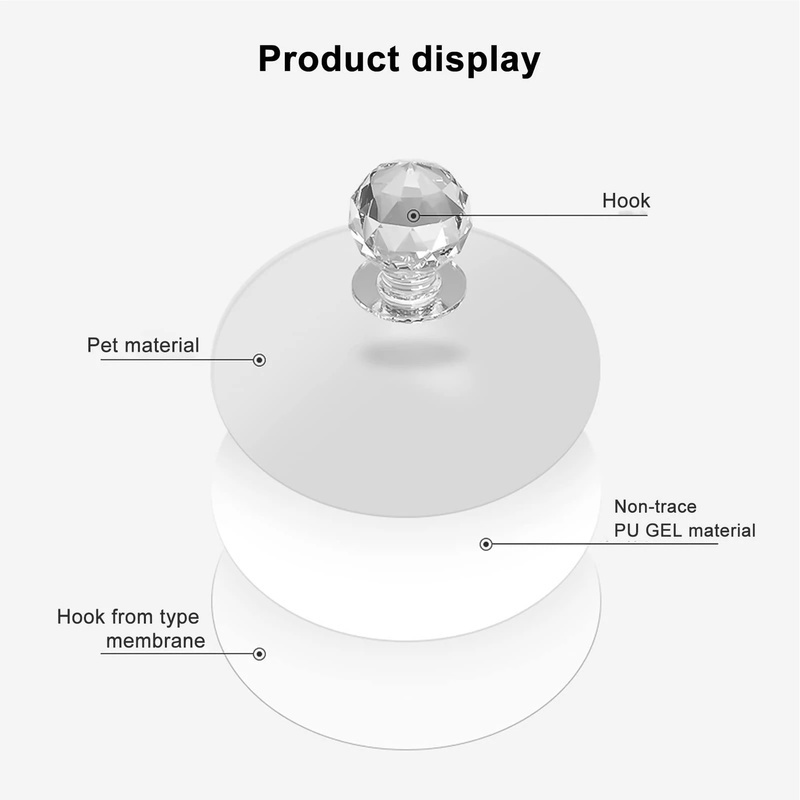 Set 2 Tay Nắm Ngăn Kéo Tủ Bằng Acrylic Trong Suốt Chống Nước Đa Năng