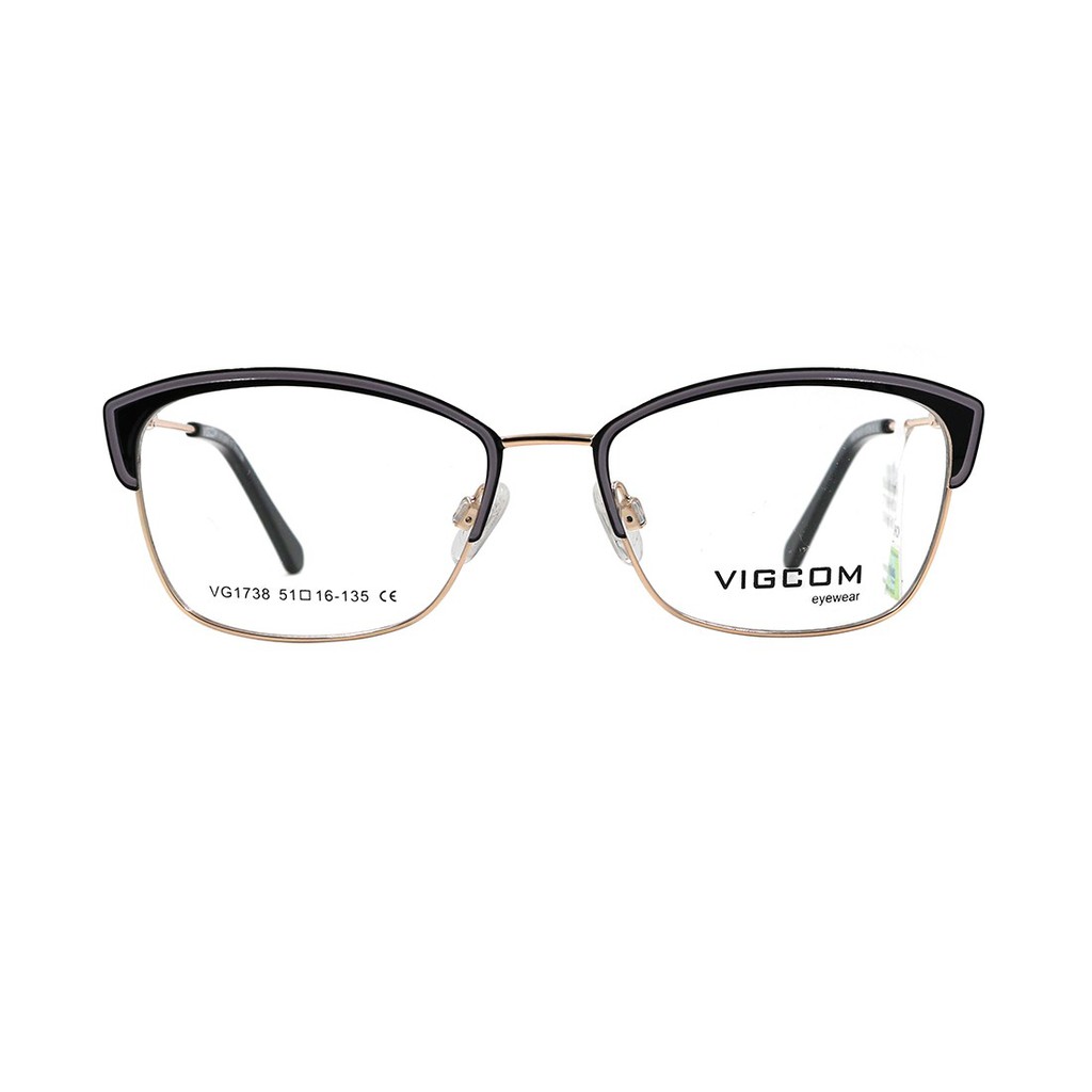 Gọng kính nam nữ Vigcom VG1738 chính hãng, thiết kế dễ đeo bảo vệ mắt