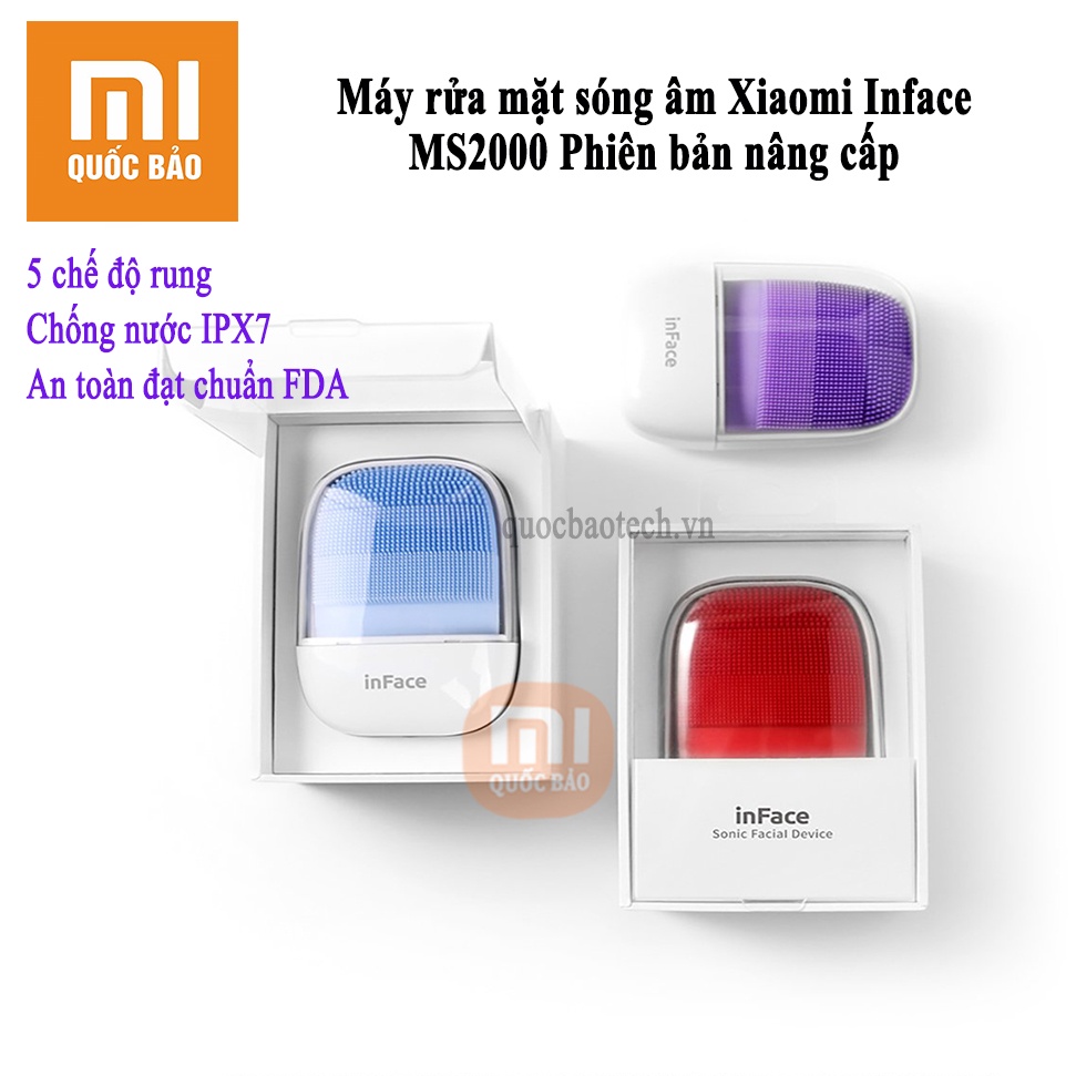 Máy rửa mặt sóng âm Xiaomi Inface MS2000- MS2000 PRO (GEN 1- GEN 2) thông minh, gọn nhẹ, bền bỉ, tiện lợi