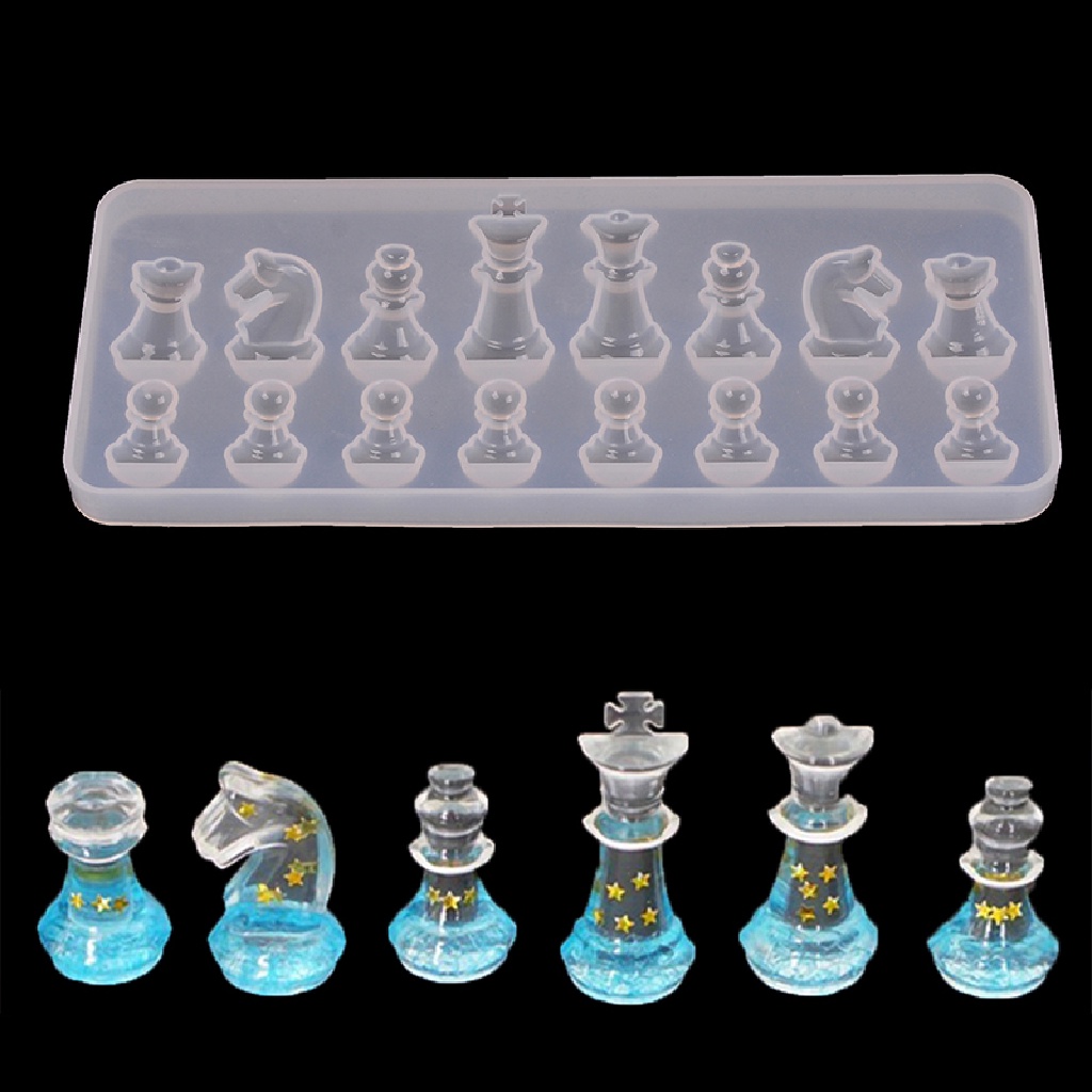 Khuôn silicon làm epoxy resin hình cờ vua quốc tế