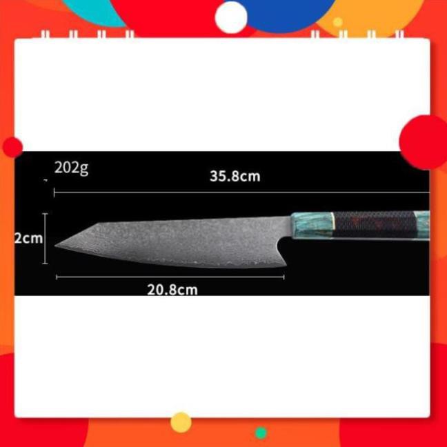 Dao Bếp Trung Hoa - Lõi VG10 Rèn Kẹp  vỏ inox 316 - Damascus - v4 - Hàng Gủi Ngay