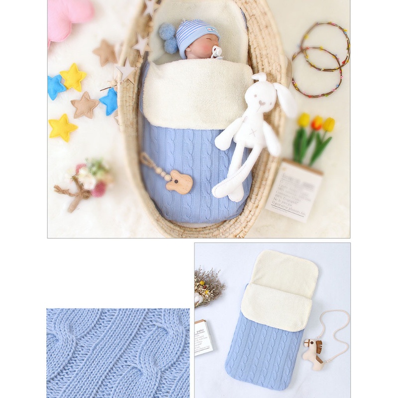 Khăn Quấn Giữ Ấm Chân Gắn Xe Đẩy Em Bé Sơ Sinh Thời Trang Thu Đông