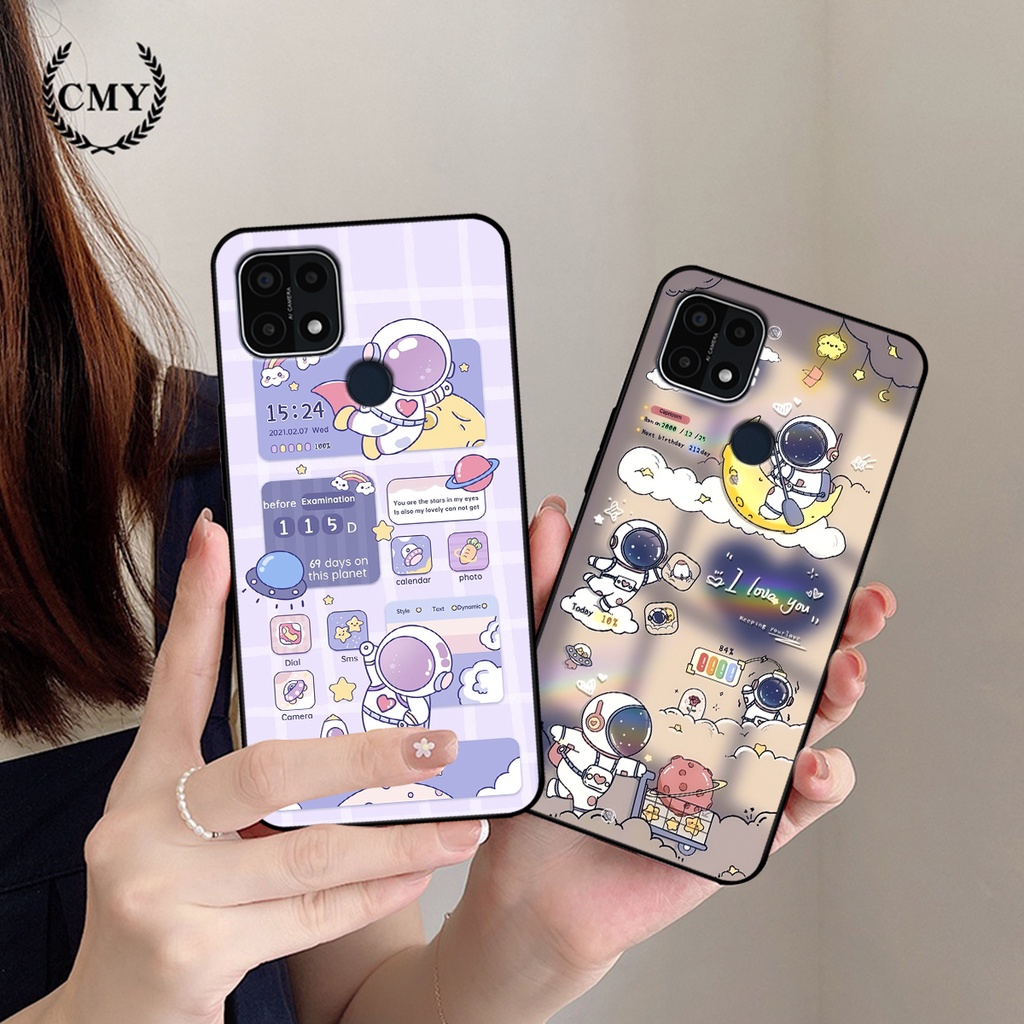 Ốp lưng Oppo A15 - Oppo A15s hình gấu, vũ trụ ngân hà chibi. ốp chống sốc bền đẹp