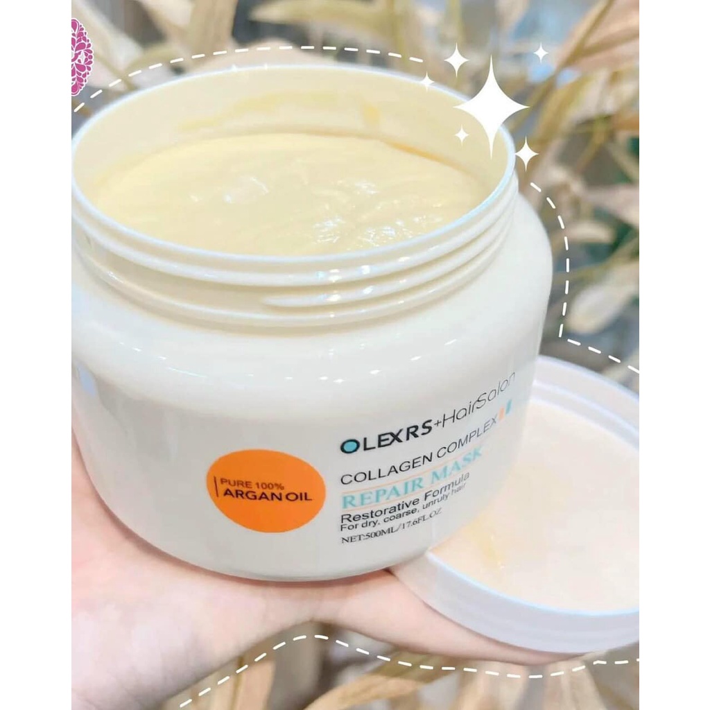 Ủ Tóc Chuyên Phục Hồi Tóc Hư Tổn Olexrs Collagen Complex Repair Mask 500ml