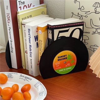Kệ Sách Chặn Hai Đầu Hình Đĩa Than Vinyl Records