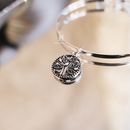 Charm Bạc 925-Cây Sống Đời Đính Đá CZ Cao Cấp-KaT Jewelry
