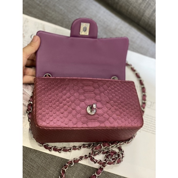 Túi xách cn da trănn thật size 20 si tuyển