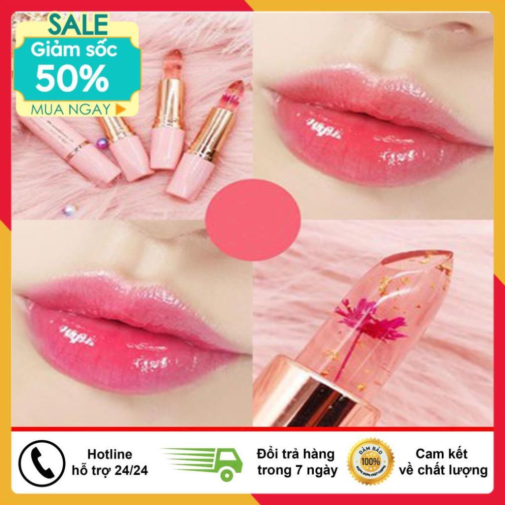 ❤SALE TO 50%❤ Son thạch trong suốt ⚡️𝐅𝐑𝐄𝐄 𝐒𝐇𝐈𝐏⚡️ dưỡng ẩm, màu hồng cánh sen