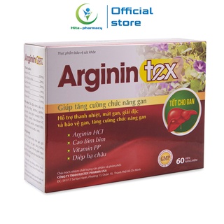 Viên uống bổ gan thảo dược Arginin Tex HDPHARMA mát gan, giải độc gan - 60 viên (Arginin TEX Vỉ đỏ 60v)