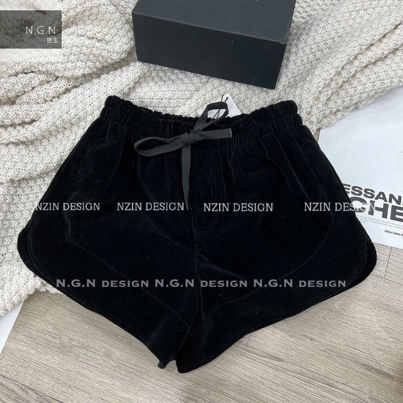 Quần sooc BIGSIZE chất nhung 2 lớp Nơ hàng (60-90Kg)