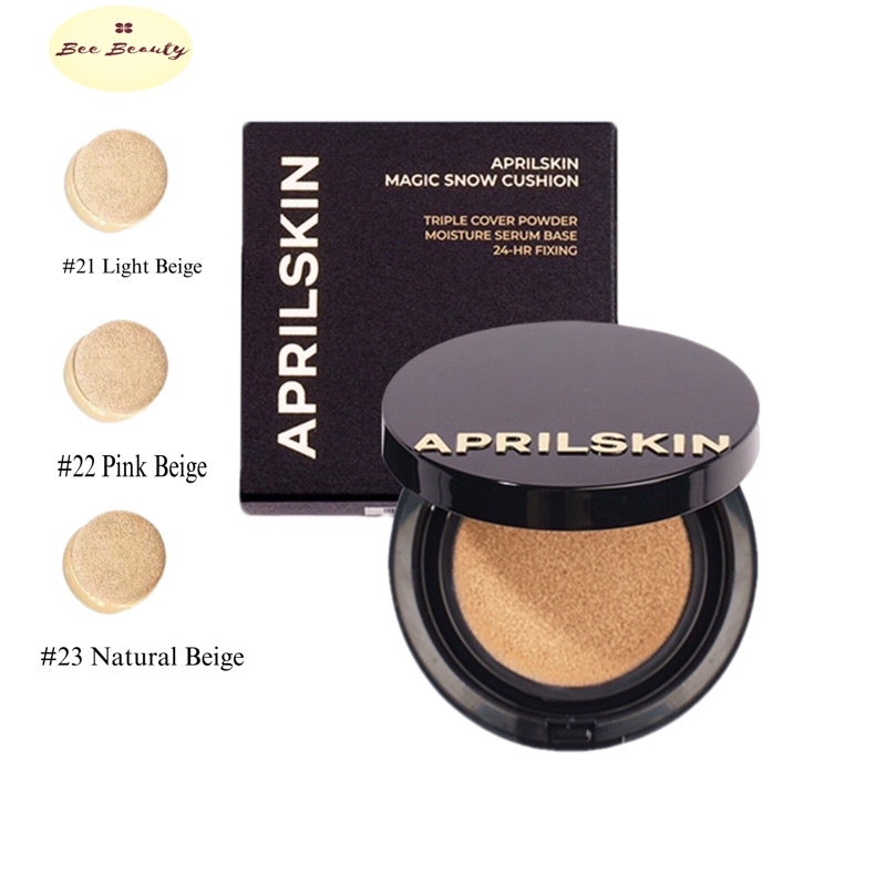 Phấn Nước April Skin Magic Snow Cushion SPF 50+ Mỏng Mịn, Che Phủ Và Chống Nắng Tốt