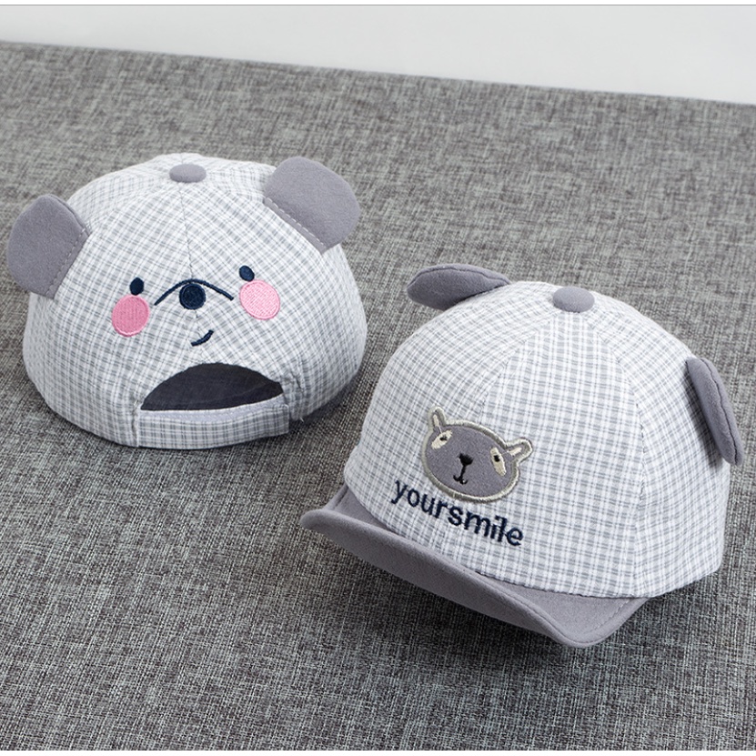 MŨ NÓN HÌNH GẤU DỄ THƯƠNG CHO BÉ TRAI BÉ GÁI 3-12 THÁNG. MŨ NÓN COTTON CAO CẤP CHO BÉ. BABY LINK