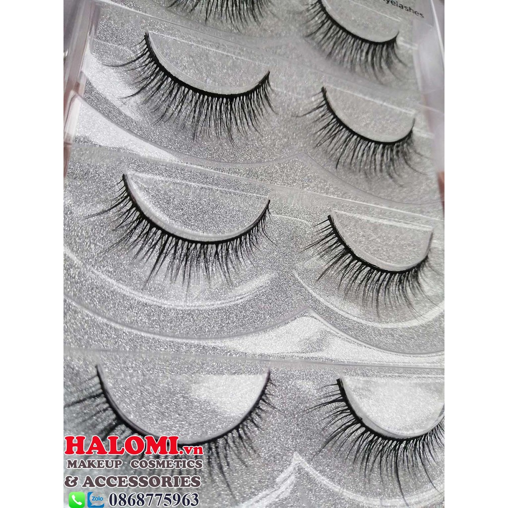 Mi giả tự nhiên Mie 03 6D 5 cặp cao cấp chính hãng HALOMI chuyên dùng cho makeup