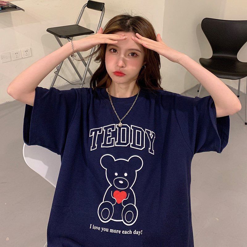 Áo thun tay lỡ unisex Gấu TEDDY