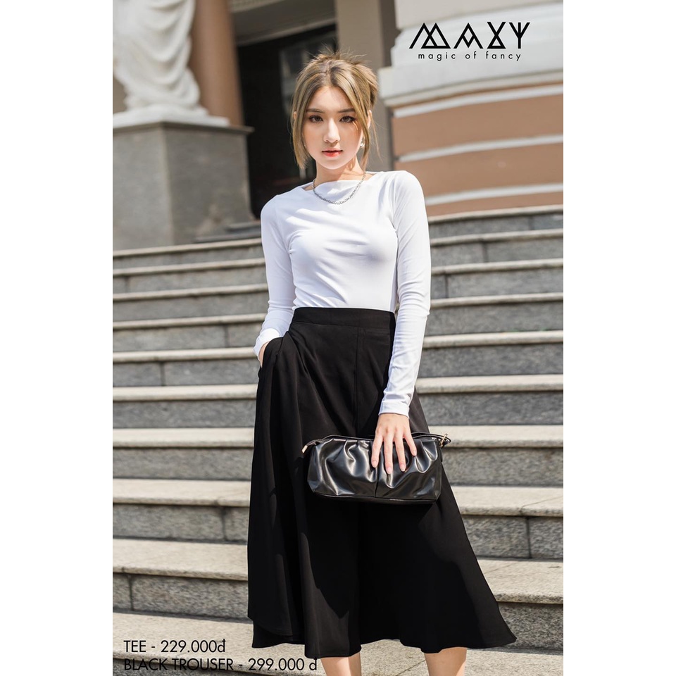 Quần nữ ống rộng giả váy trouser Maxy Workshop | BigBuy360 - bigbuy360.vn