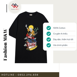 Áo thun off the wall 100% cotton, áo phông form rộng unisex cho nam và nữ. .