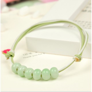 vòng tay gốm sứ xanh nhạt