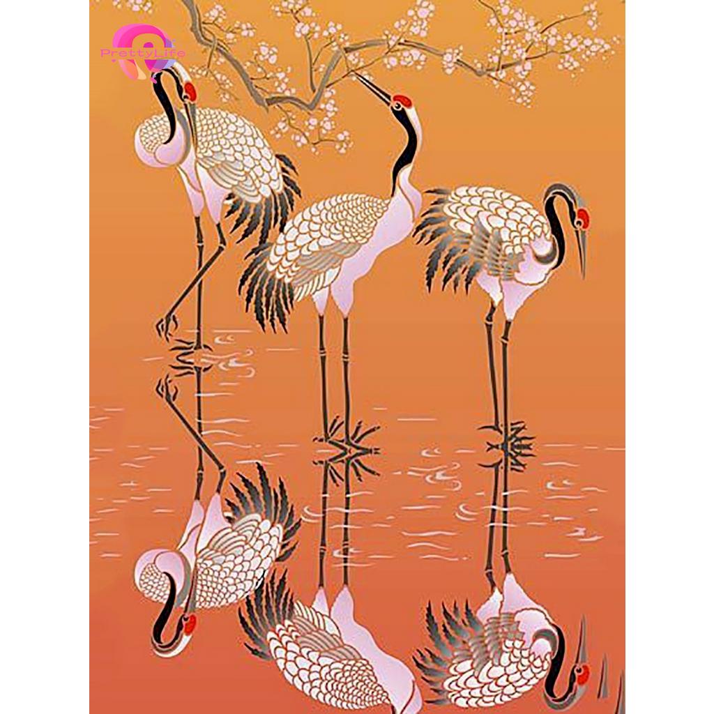 Bộ Tranh Đính Đá 5D Tự Làm Họa Tiết Động Vật 30x40cm Trang Trí Nhà Cửa