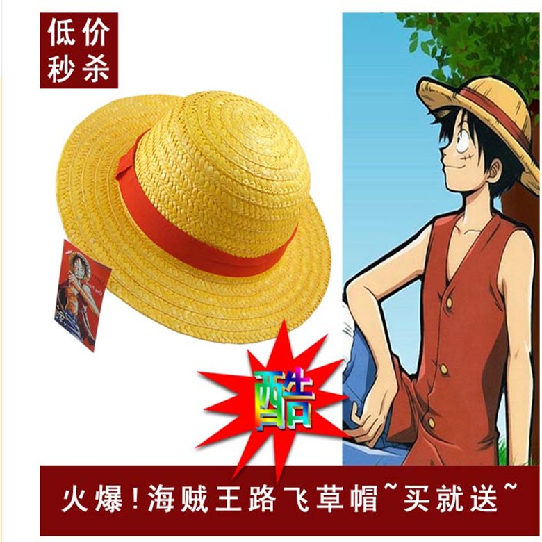 Mũ rơm phong cách nhân vật Luffy trong anime cá tính thời trang