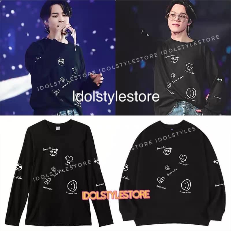 (Quà tặng kèm card Idol) áo dài tay hình cute của Jimin BTS Permission to dance