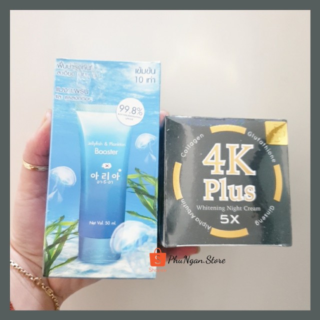 Kem 4k plus và serum vi tảo biển Thái Lan