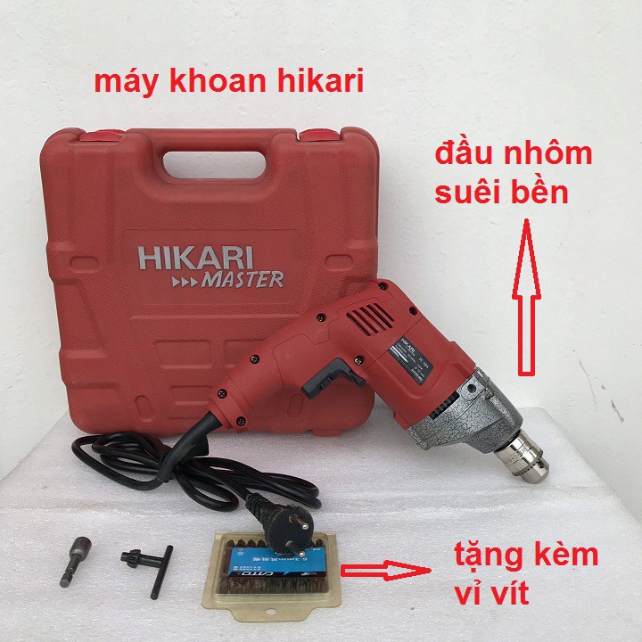 máy khoan cầm tay HIkari đầu 10 công suất 760W