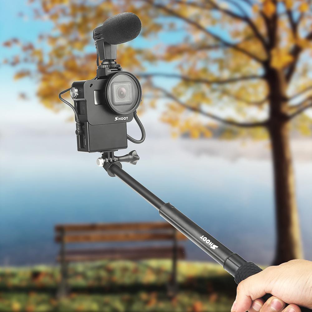Khung bảo vệ camera với chân cài micrô dụng cụ làm vlogging