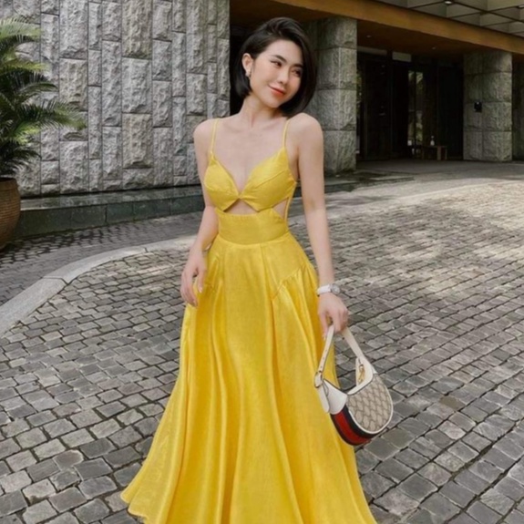 Đầm váy nữ maxi thiết kế hai dây dáng xòe ngực kiểu có kèm mút màu sắc đa dạng phù hợp cho nàng dạ hội,đi biển, đi tiệc