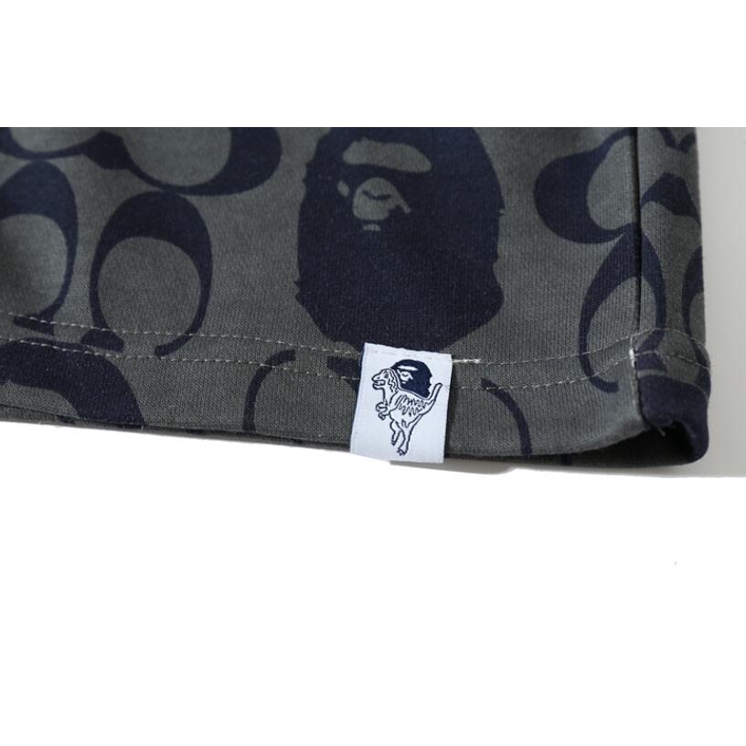 Bape thời trang in cotton unisex quần short giản dị