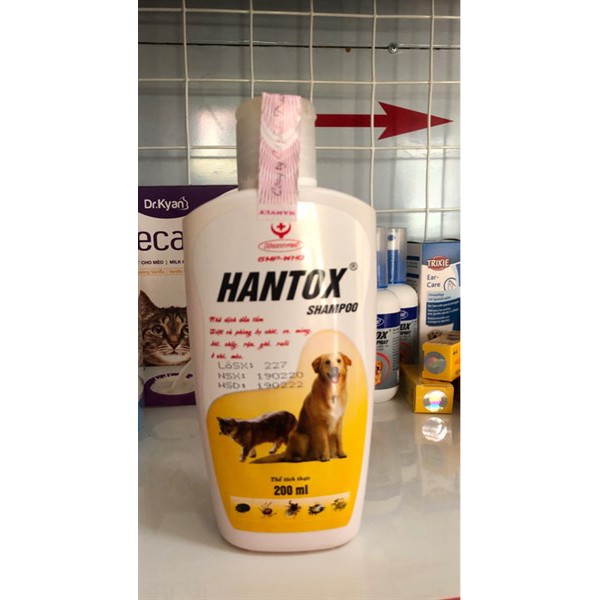 Sữa tắm trị ve rận chó mèo Hantox shampoo