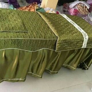 Ga phi lụa trần bông giường spa, nối mi, phun xăm ( hàng đặt may)