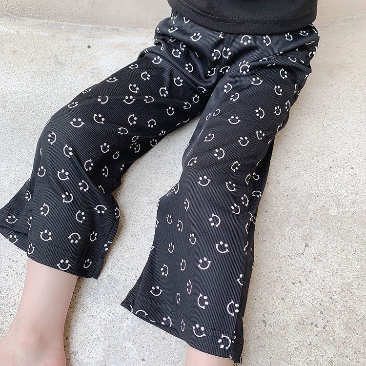 [Babycat] Hàng Có Sẵn Quần Ống Rộng Bằng Lụa Lạnh Phong Cách Hàn Nhật Mùa Hè Chống Muỗi Phong Cách Phương Tây Dành Cho Bé Gái