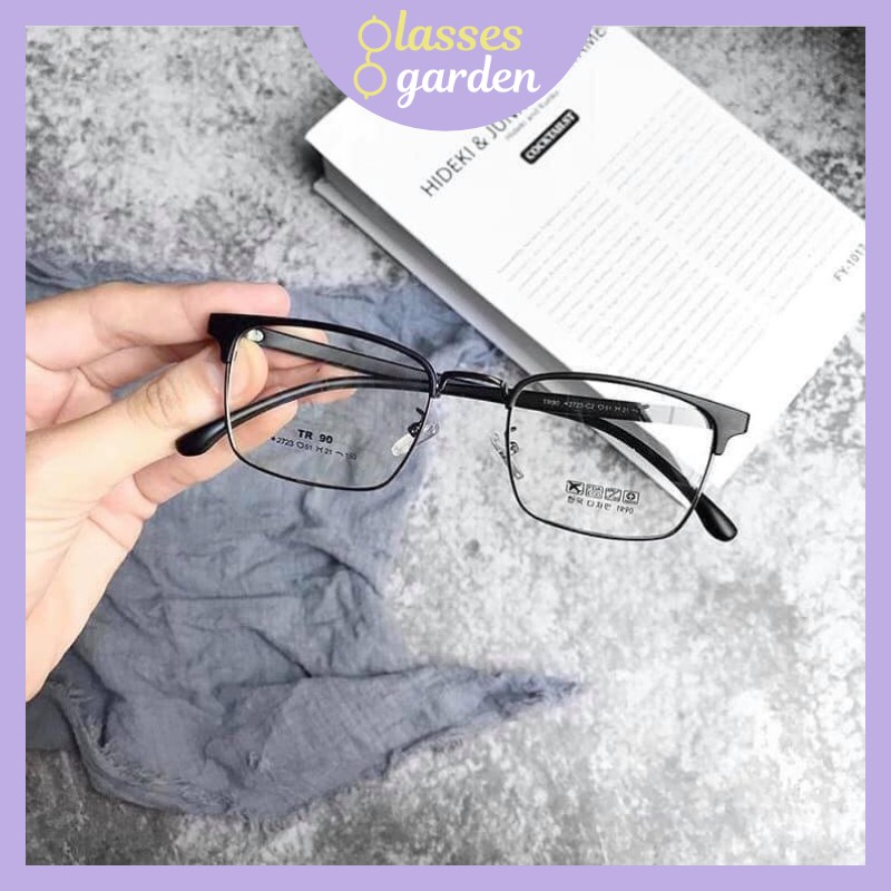 Gọng kính cận dáng vuông thời trang nam nữ Glasses Garden 2723 - Có lắp mắt theo yêu cầu
