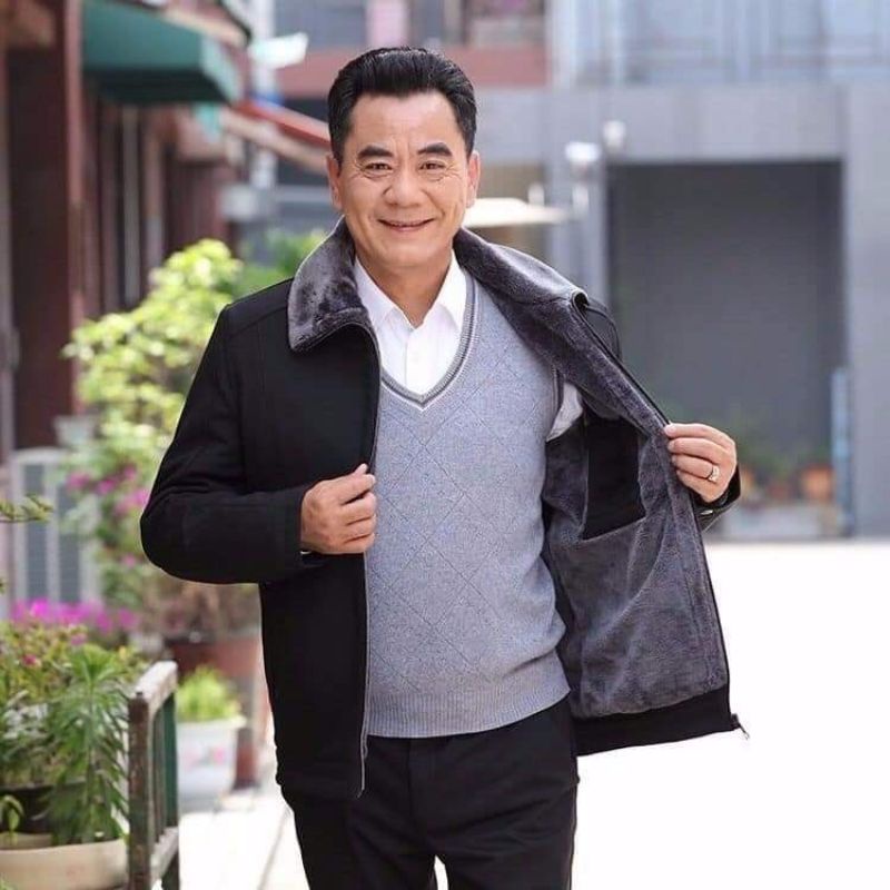 Áo bố lót lông Quảng Châu dày ấm