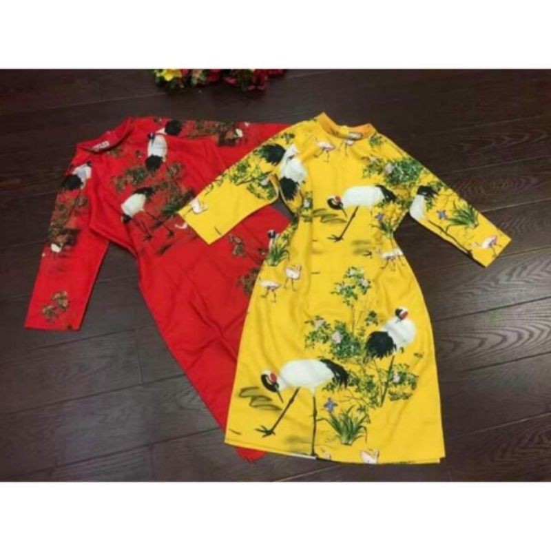 Áo dài cách tân nền hoa