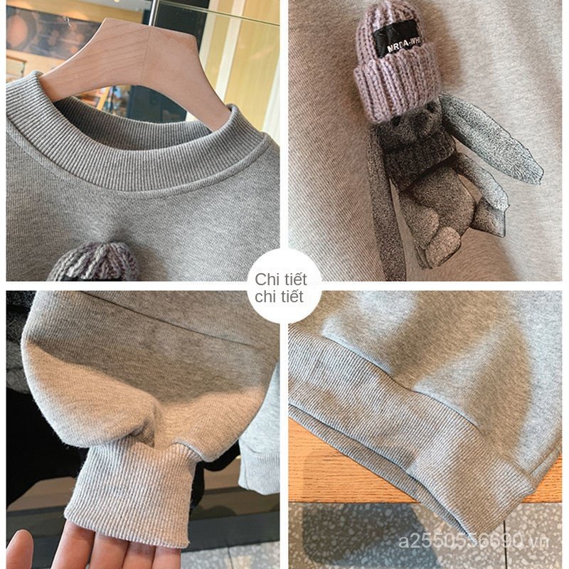 Áo Sweater Vải Lanh Lông Cừu Phong Cách Đường Phố Phương Tây Thời Trang Thu Đông Mới Cho Bé Trai