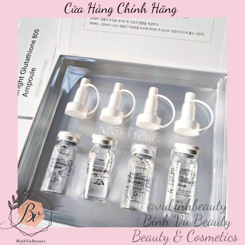 Tinh Chất Truyền Trắng Peacholic Bright Glutathione 800 Ampoule BB005