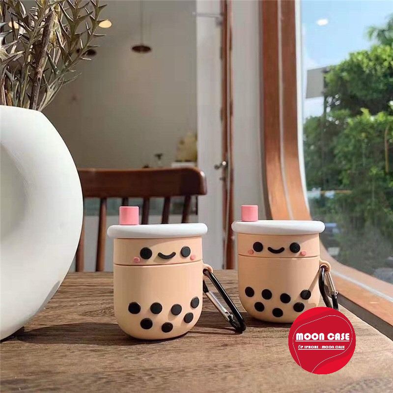 Túi đựng dành cho Airpods 1 & 2 Nhựa dẻo hình LY TRÀ SỮA