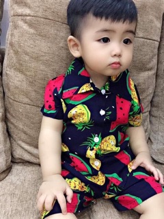 Bộ lanh hoa quả trẻ em