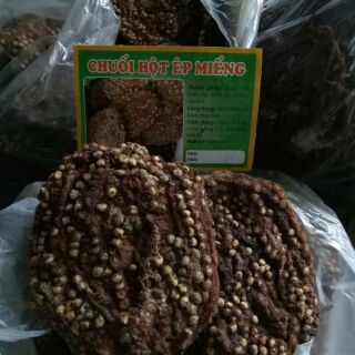 1kg chuối hột rừng ép miếng. hsd 1 năm