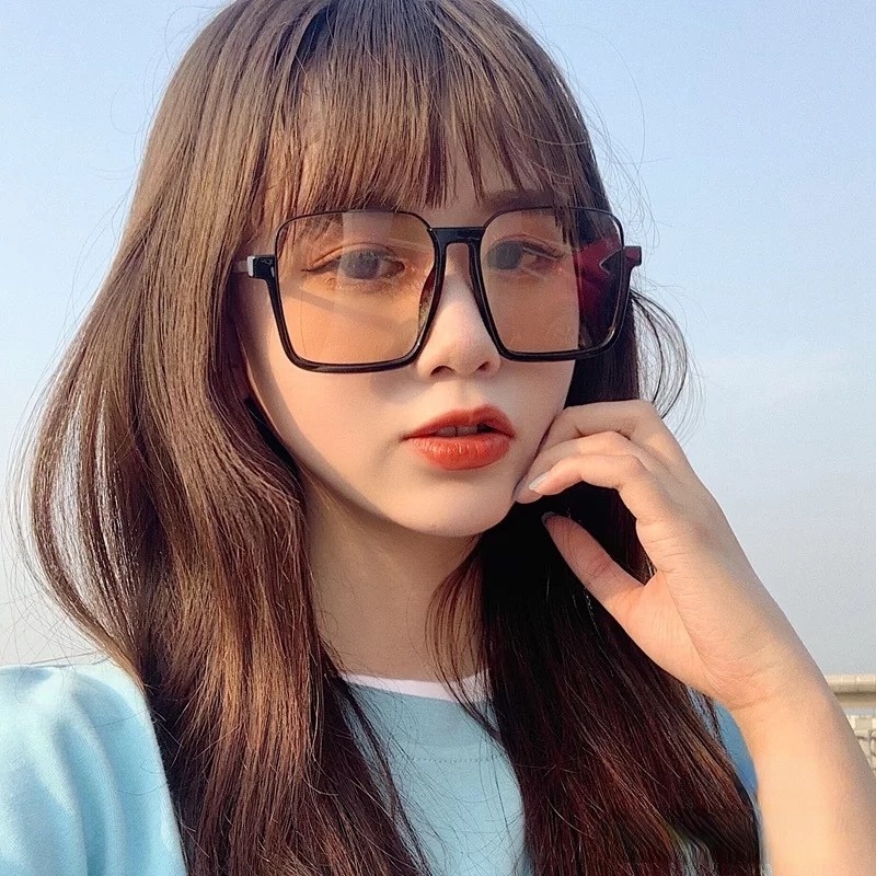 Kính Chống Nắng Nửa Gọng Hình Vuông Cỡ Lớn Thời Trang Mùa Hè